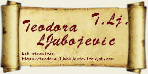 Teodora LJubojević vizit kartica